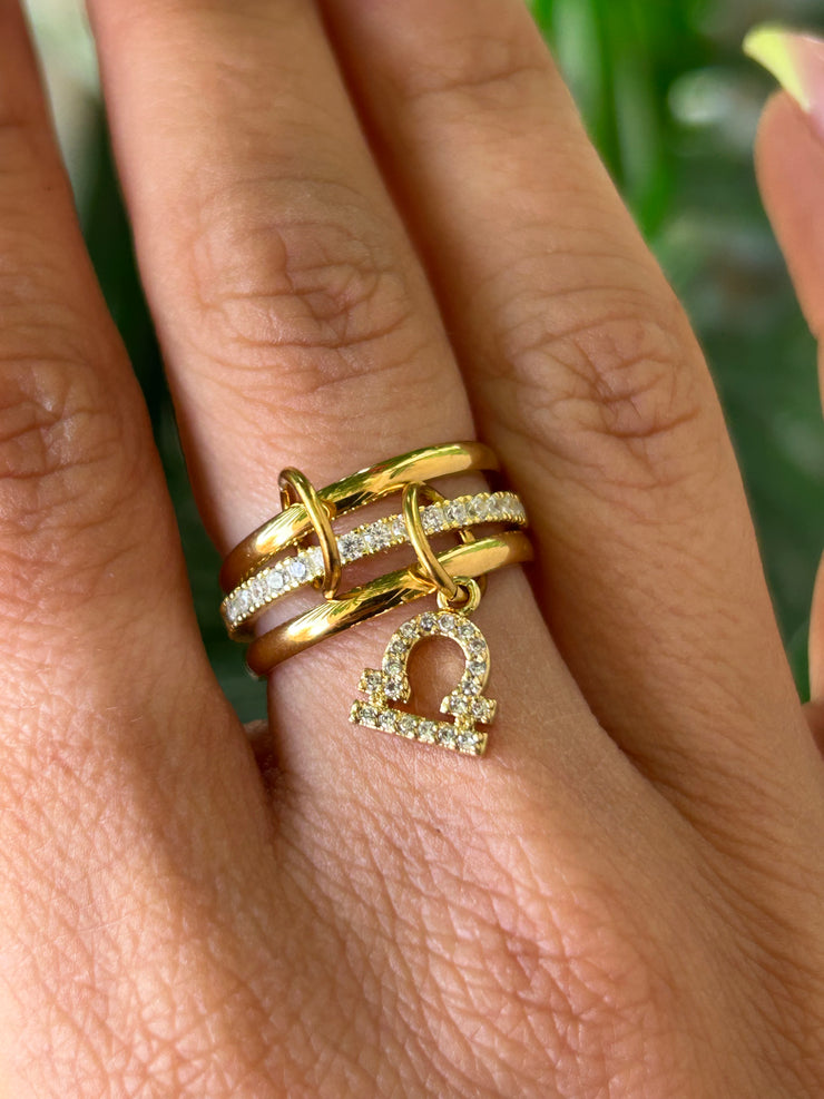 Bague Trilogie Astral Dorée