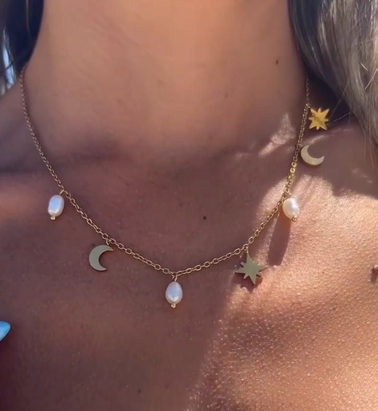 Collier Astre & Perles