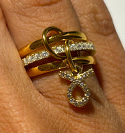 Bague Trilogie Astral Dorée