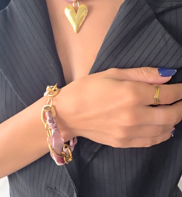 Bracelet Ruban Rose