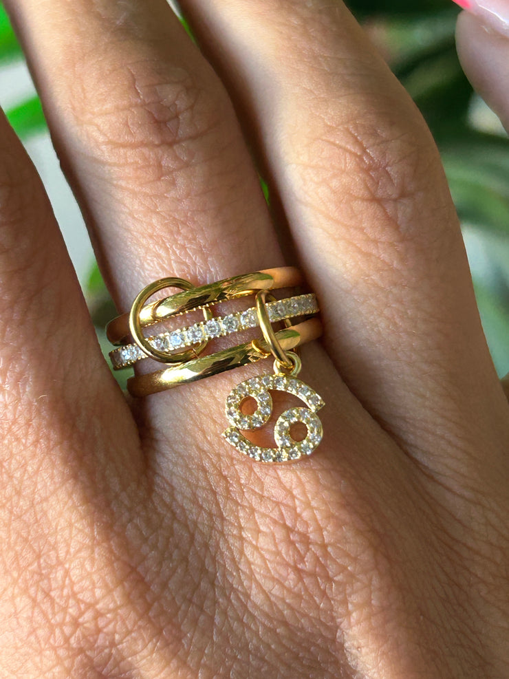 Bague Trilogie Astral Dorée