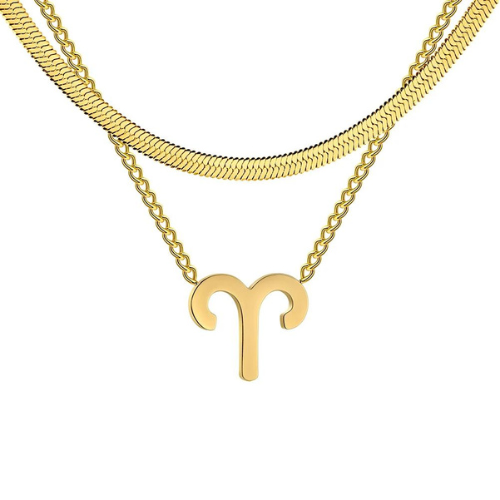 Collier femme Astro Lyséa doré pour le Bélier, bijou éclatant qui exprime la vitalité et la passion