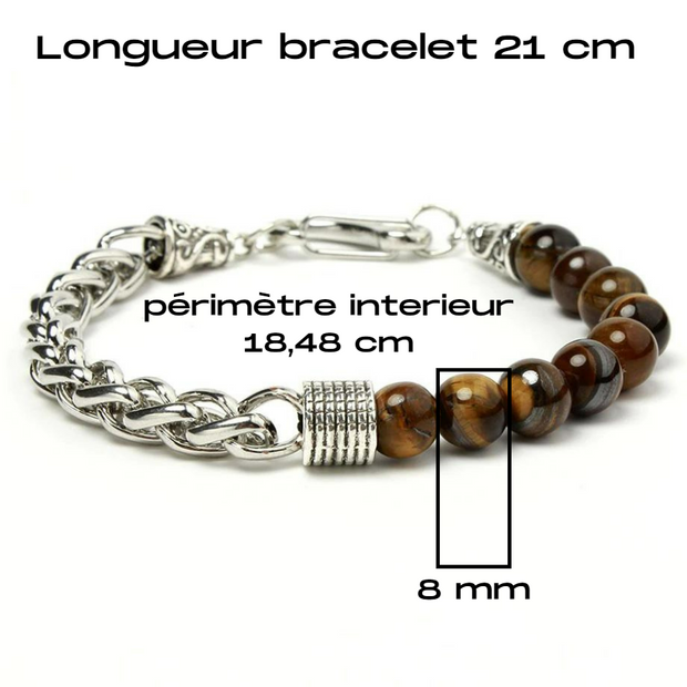 Bracelet FORCE Œil-de-Tigre